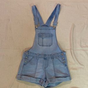 Blue Spice Overall Shorts